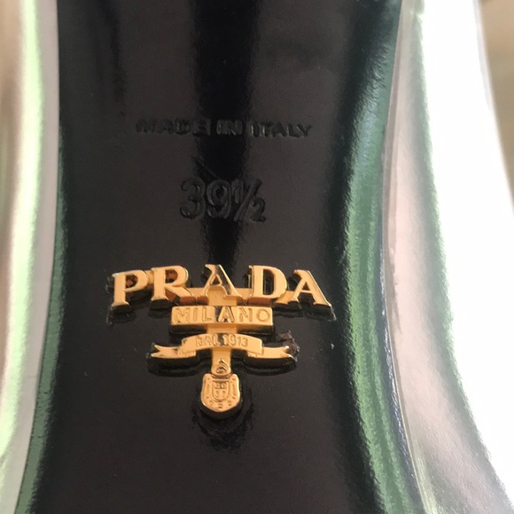 Prada Silver and Black Heels Authentic - Picture 3 of 8